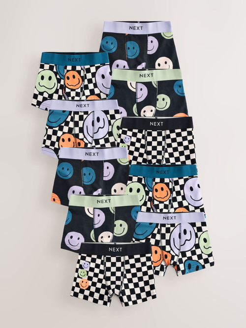 Трусы для мальчика Next AA7-501, 10 шт., Черный, Белый, Сиреневый