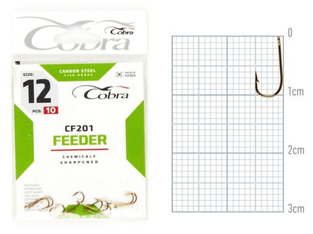 Крючки Cobra Feeder Classic CF201, размер №12, упаковка 10 шт.