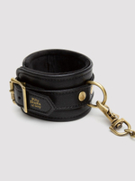 Черные оковы на ноги Bound to You Faux Leather Ankle Cuffs (Цвет: черный)