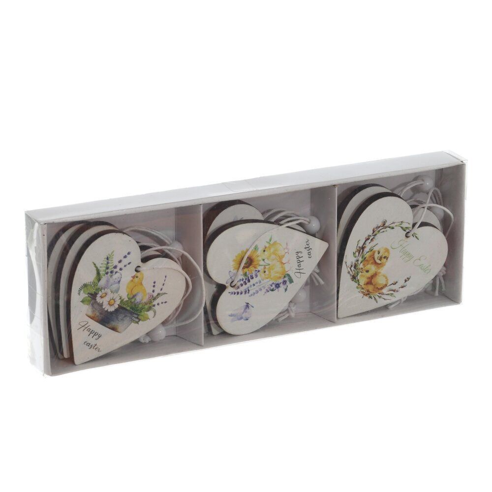 GAEM Набор из 9-ти изделий декоративных подвесных "Сердце" (5*0,5*6), L19,5 W6,5 H2 см