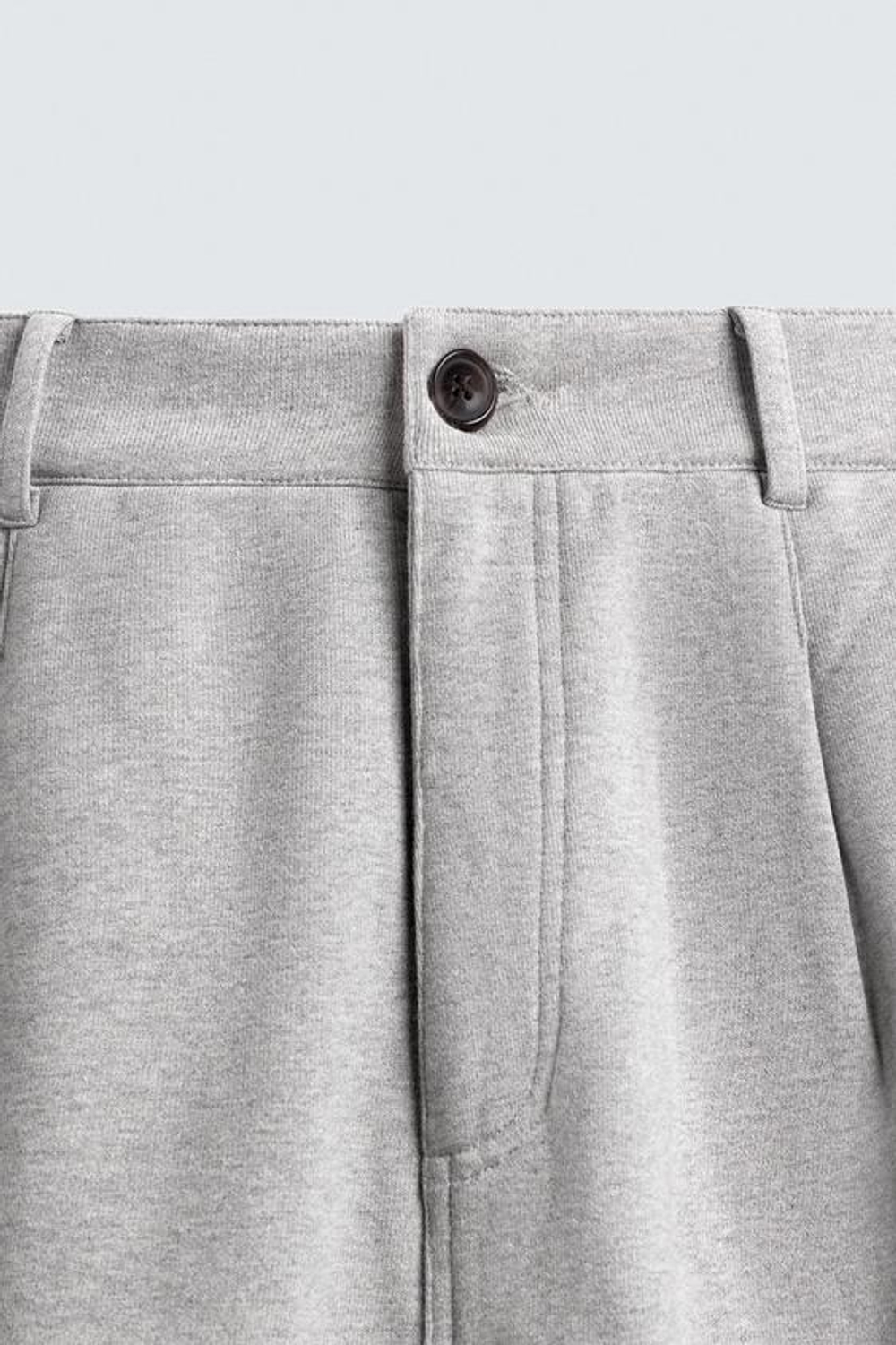 ZARA X CHAMPION ® БРЮКИ RELAXED FIT СО СКЛАДКАМИ, СЕРЫЙ МЕЛАНЖ