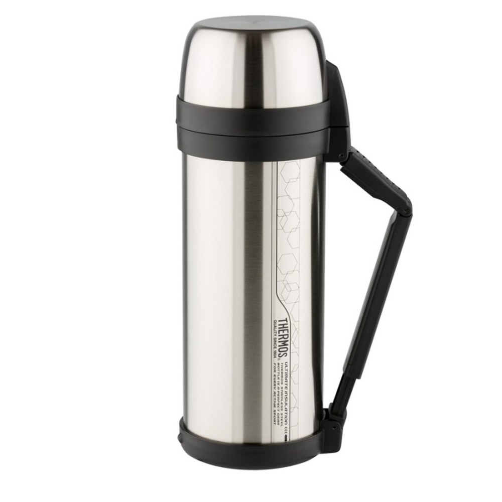 Термос универсальный THERMOS FDH-2005 2.0L, поильник, дополнительная чашка, складная ручка, съёмный ремень, стальной