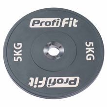Диск профессиональный обрезиненный HARD цветной D51 мм PROFI-FIT 5 кг