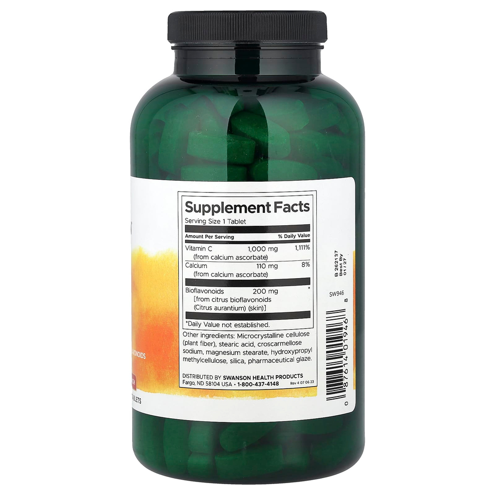 Swanson, витамин C, 250 таблеток