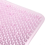 Коврик в ванну Селфи 67х40 ПВХ Травка розовый