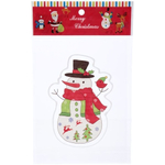 Наклейка на стекло "Весёлый Снеговичок" 15*20 см