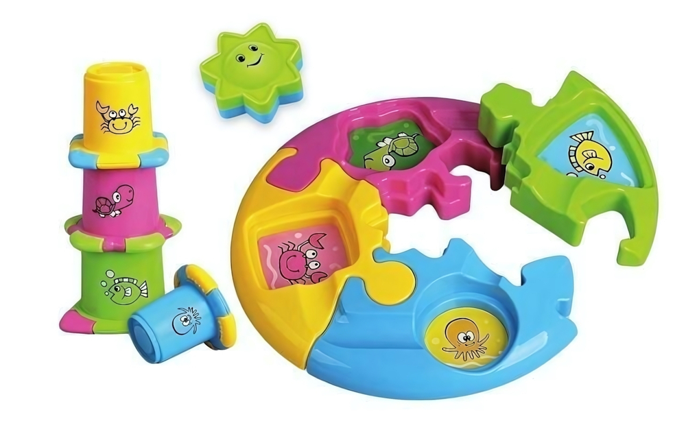 Игрушка для купания "Морские обитатели" Mioshi коробка