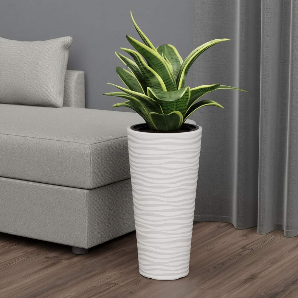 Кашпо Оазис 25л со вставкой 5л, белый