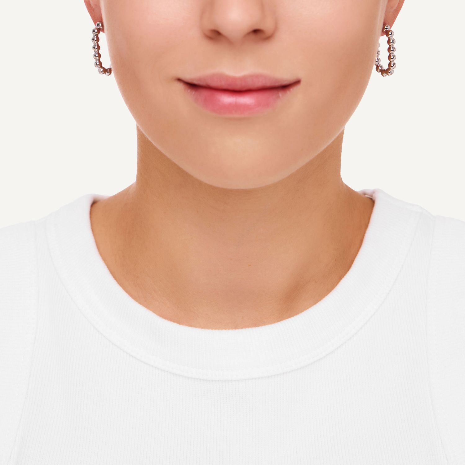 Серьги Simple Beads Earrings – Silver