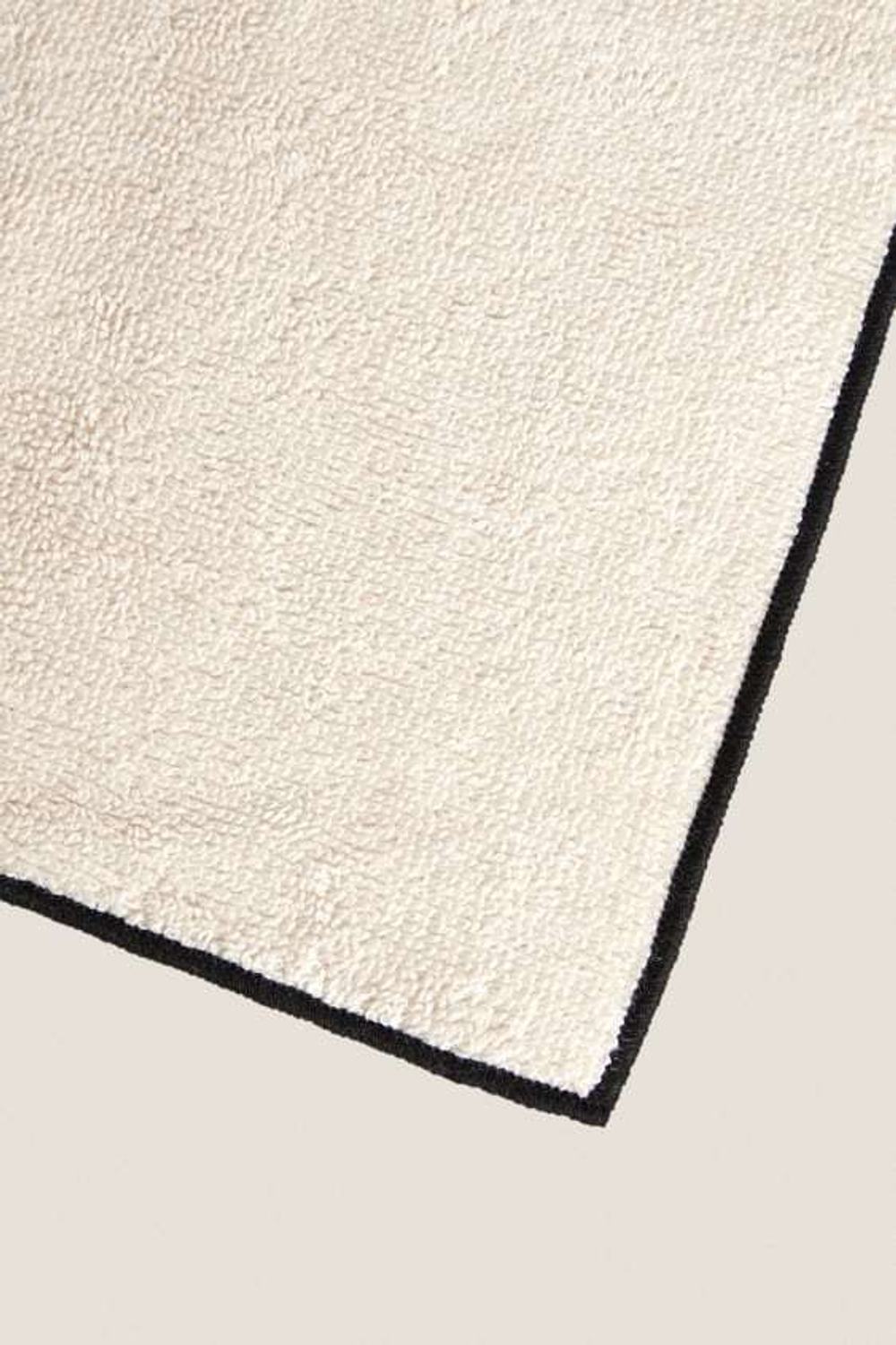 ZARA HOME ХЛОПКОВОЕ ПОЛОТЕНЦЕ (НАБОР ИЗ 3 ШТУК), ПЕСОЧНЫЙ/ЧЕРНЫЙ