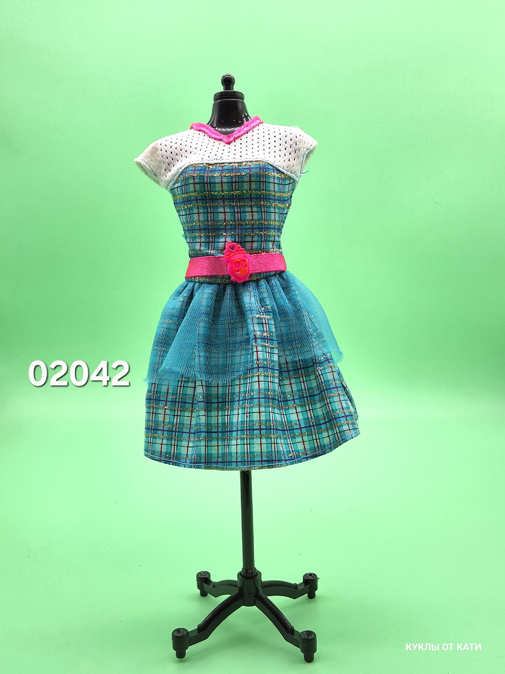 Одежда для куклы Барби винтаж платье 02042