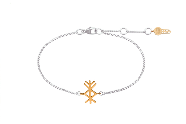 Браслет с вязаной руной Материальное благополучие, микс