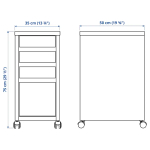 Комод с местом для документов - IKEA MICKE/МИККЕ ИКЕА, 35х50х75 см, белый