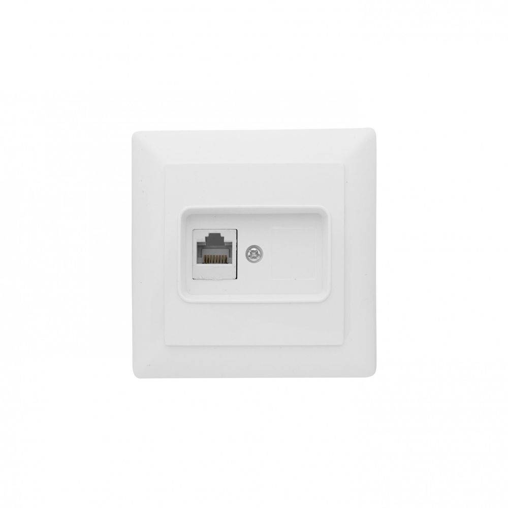 Розетка 1-местная белая комп. cat.5 E Profitec Оптима Е07Р 0115 014