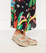 Кожаные шлепанцы Calvin Klein - мятный(HW0HW01966)