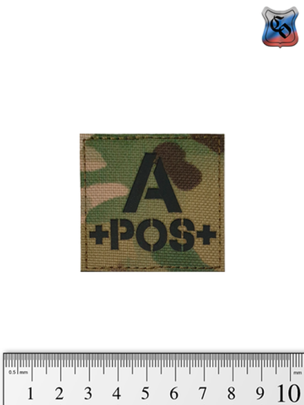 Шеврон SSO Группа крови A+ светоотражающий кордура 5 см. Мультикам