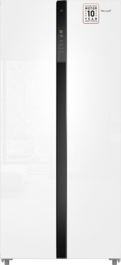 Холодильник Weissgauff WSBS 500 Inverter NoFrost White Glass