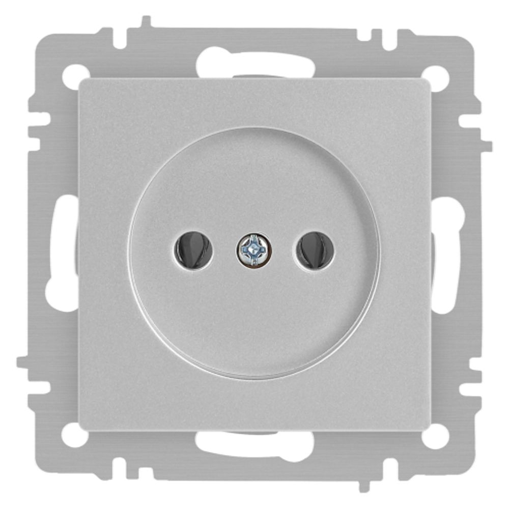 Розетка Intro Accent 6-201-03 2P 16А-250В IP20 СУ AL/CU алюминий