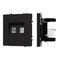Механизм сдвоенной телефонной розетки SCT-NOBE-MTL2-SFPL-BK (RJ-11, 4C) Arlight 054309