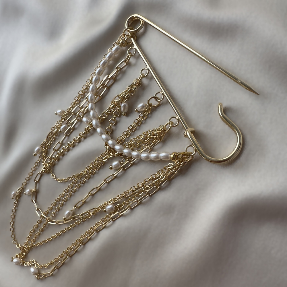 Брошь женская, в цвете золота Викториэль