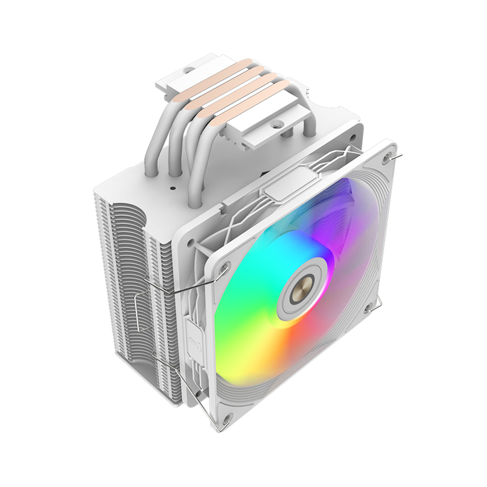 Кулер для CPU Alseye N120, 1х120мм, 800-1800rpm, 4-pin, Al+Cu, белый/ARGB, 73.9CFM, 33.2дБ, 4-PIPE(прямой контакт), TDP 180Вт, INTEL 1700/1200/115x/1366, AMD AM5/AM4/AM3 (AS.01.05.0013)