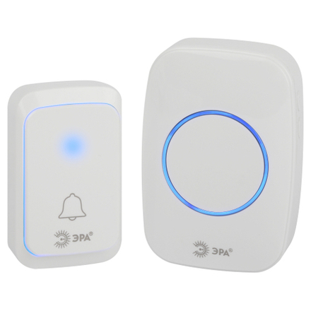 Звонок дверной ЭРА C89 беспроводной белый 38 мелодий