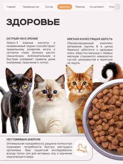 Корм сухой для котят породы Бурманская, с индейкой, 2кг, QUATTRO