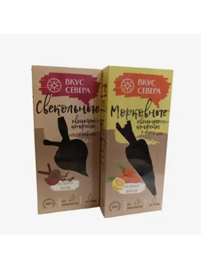 Конфеты Морковные с лимоном и Свекольные с имбирем по 150гр