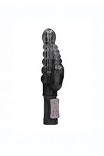 Вибратор с рельефом в виде пузырьков и стимулятором клитора Rotating Bubbles, черный (Цвет: черный)