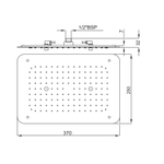 Artize, потолочный душ, Rainjoy, 2-режимн., 370х250 мм,  Хром OSA-CHR-70001