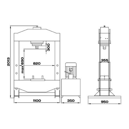 Цена на KraftWell (KRWPR100E) Пресс 100 т. c электроприводом
