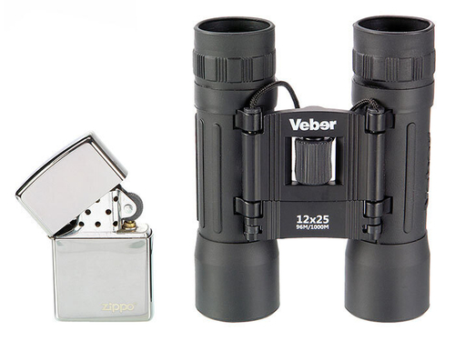 Бинокль Veber Sport БН 12x25 черный