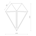 SL9500.441.01 Светильник уличный настенный ST-Luce Черный/Белый,Черный LED 1*12W 4000K CUBISMO