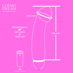 Вибромассажер Cosmo 20 режимов розовый 15 см