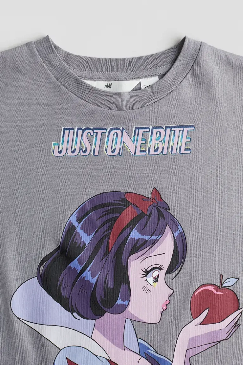 H&M Футболка оверсайз с принтом, серый