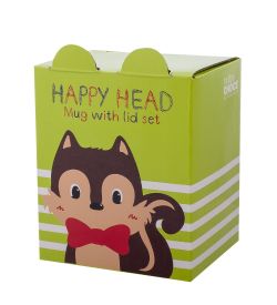 Topchoice TC-20 Кружка с крышкой «Счастливый Бельчонок» (Happy Head)