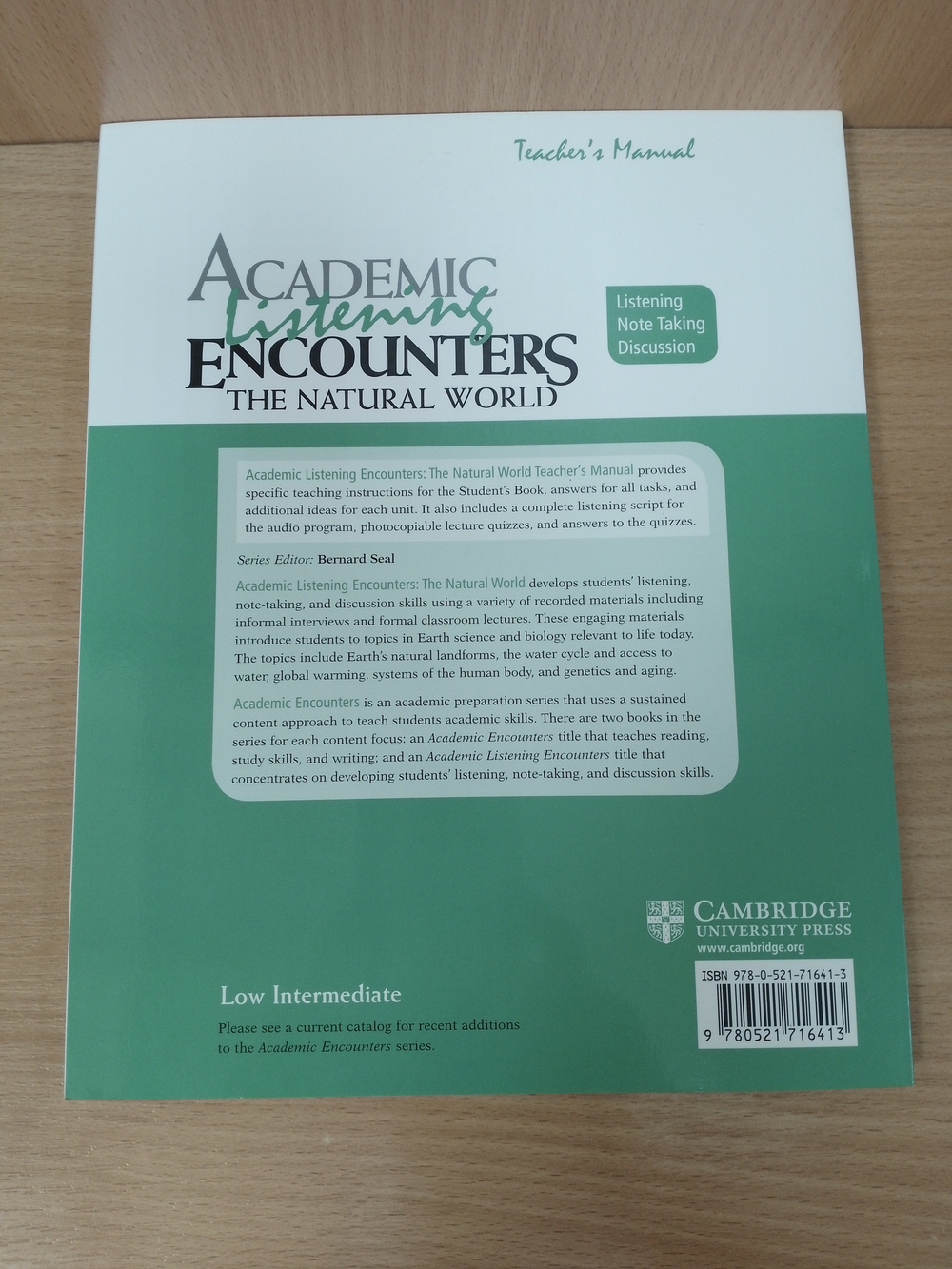 Academic Listening Encounters: The Natural World Teacher's Manual: Listening, Note Taking, and Discussion (Academic Encounters) !! КНИГИ ДЛЯ УЧИТЕЛЯ !!!