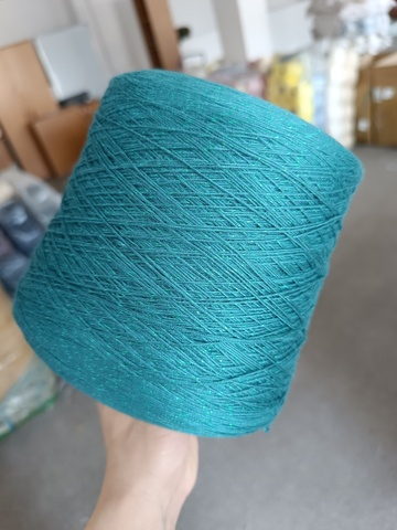 Хлопок 100% с люрексом - изумруд - 500гр - 100гр/500м