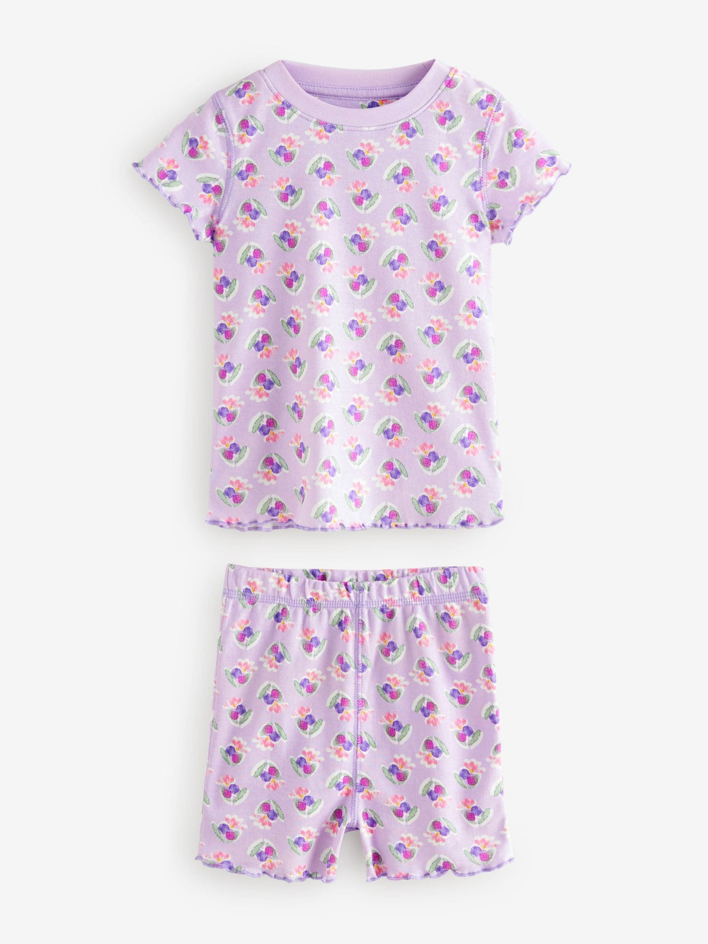 Пижама для девочки Next AC0-788, 3 шт., Салатовый, Сиреневый, Молочный