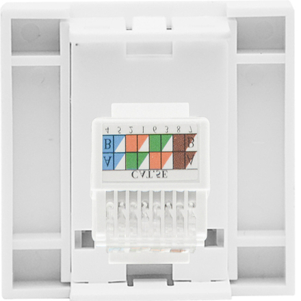 Розетка DEC RJ45 UTP кат.5e,  2мод.,  бел. (45х45мм),  серия (тип) DEC