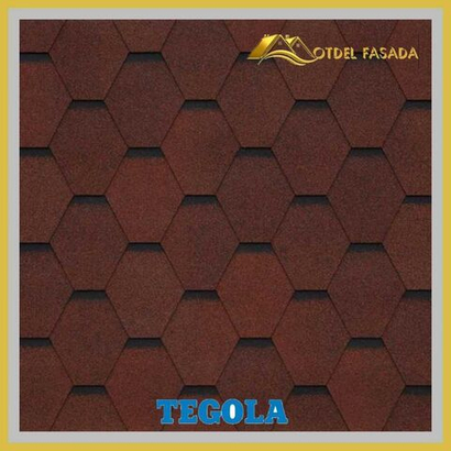 Гибкая черепица TEGOLA GARDA Rosso 409 2,86м2