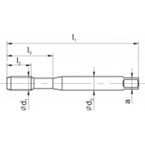 Метчик 800X M3 6H  DIN 371 B  HSSE TN2 C2-113X01-0030 с прямой канавкой для сквозных отверстий