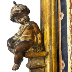 Канделябр настенный эпохи Наполеона III с фаянсовым орнаментом. Бронза, фарфор. Роспись, литье. XIX