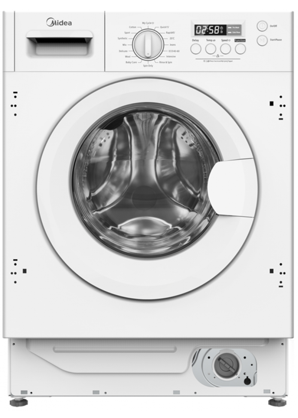 Стиральная машина встраиваемая Midea MFGLW80B/W