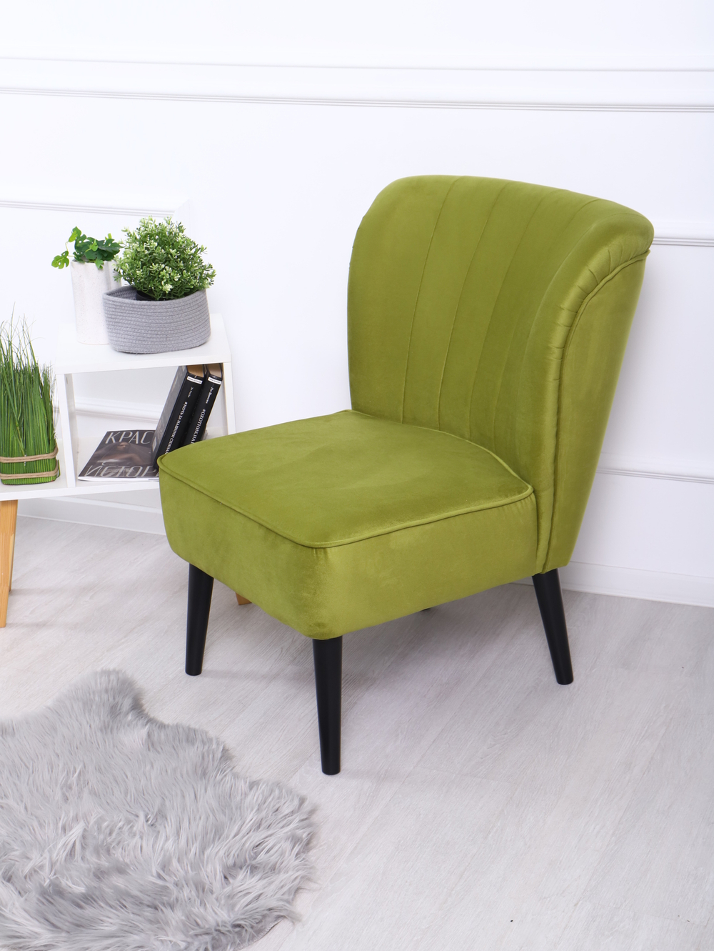 Кресло "Donatello" антивандальный велюр эпл/венге