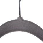 Плечики нескользящие с флокированным покрытием 4шт «ИДЕЯДОМА», цвет серый, 42см (лейбл Селфи)