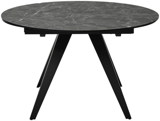 Стол AKSEL 130 цвет Mona Lisa Cерый мрамор, керамика, / Темно-серый каркас