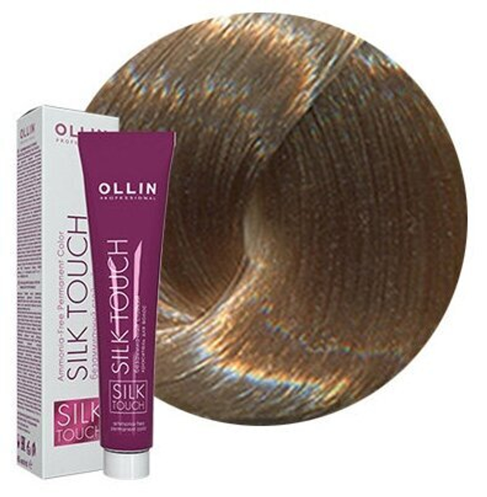 OLLIN SILK TOUCH 10/7 светлый блондин коричневый 60мл Безаммиачный стойкий краситель для волос