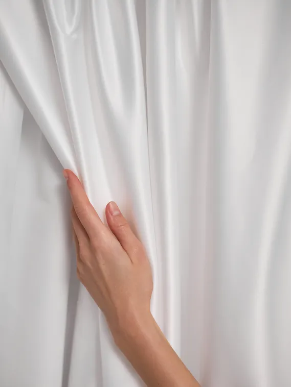 Атлас-стрейч бельевой арт. 1007, Китай, айвори 004 (мерный лоскут)