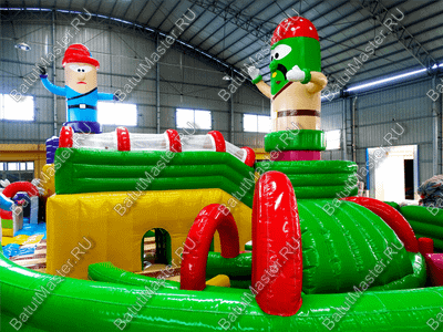 Надувной батут "Детский мегапарк" 18*18*8 м